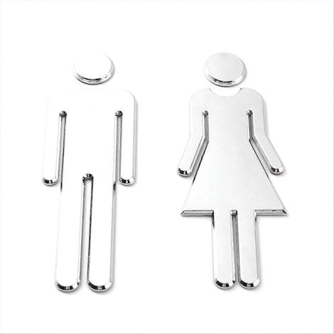 Türschild „Herren-/Damen-/Gästetoilette“, 12 cm (1/5)