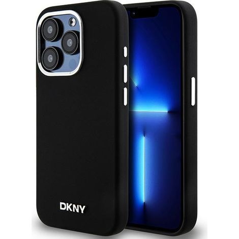 Coque MagSafe en silicone liquide dkny noire pour iPhone 14 Pro (1/5)