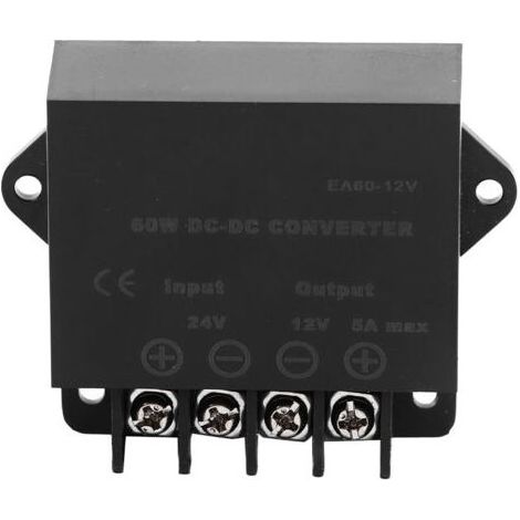 Convertisseur électrique pour voiture 5A 24V vers 12V CC, transformateur d'alimentation pour véhicule (1/5)