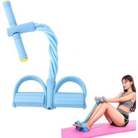Appareil d'entraînement abdominal - Appareil pour abdominaux - Musculation - 6 tubes - Cordon élastique - Équipement sportif (1/3)