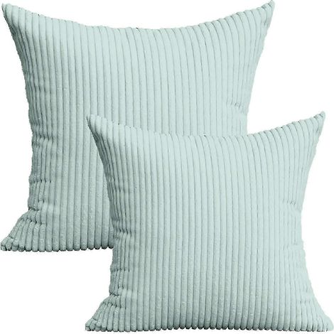 Coussin décoratif 20 po x 20 po à rayures bleu marine, style moderne contemporain et transitionnel, en polyester (lot de 2) (1/5)