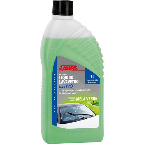 Liquido lavavetro estivo profumato, pronto all'uso - Mela Verde - 1000 ml