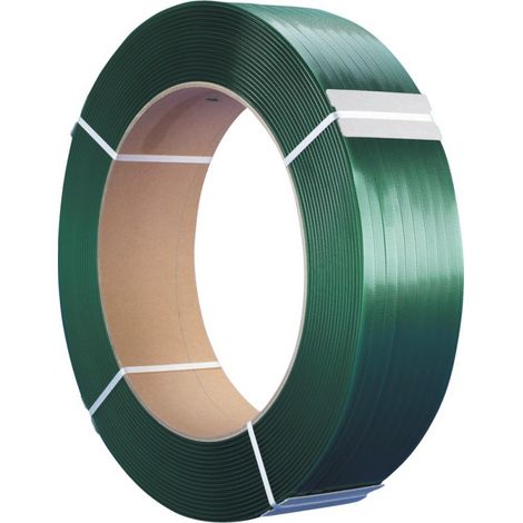 PET Banda flejado verde 15,5x0,65 mm, Rol a 2000m