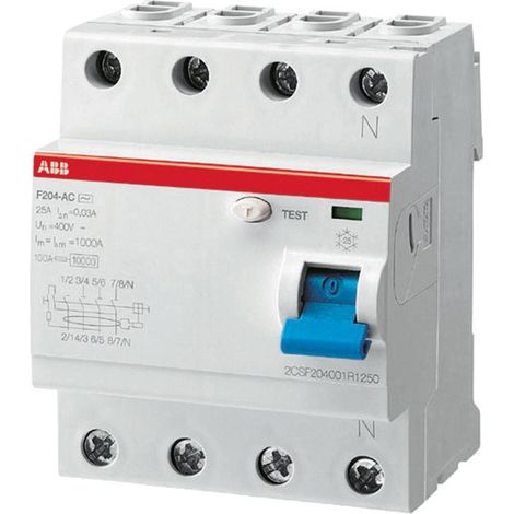 Interruttore differenziale puro 63A 500mA Tipo AC 10kA 4P ABB F427823