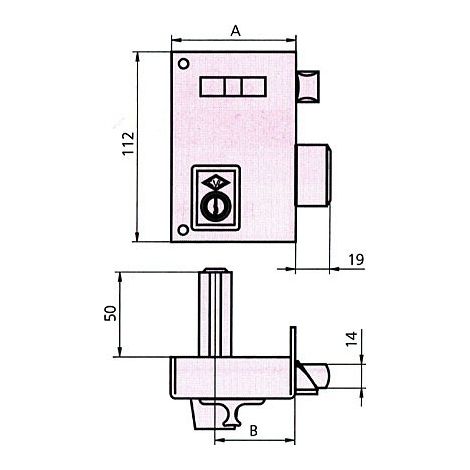 SERRURE APPLIQ GAUCHE ÉMAILLÉE