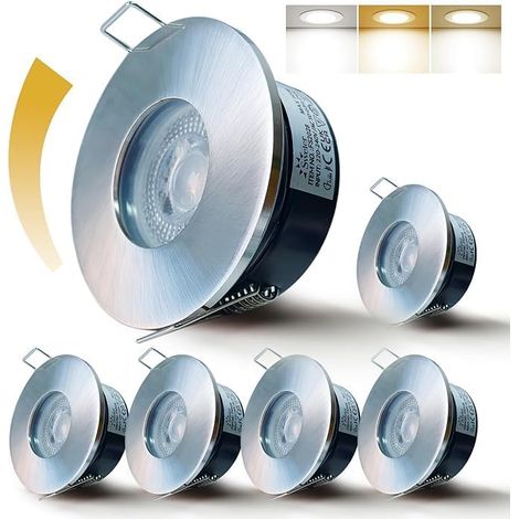 4X Spot LED Noir Encastré IP65 étanche Spot de Plafond Encastrable LED 5W Blanc Chaud 3000K Eclairage Encastré Pour salle de bain, cuisine, couloir, douille GU10 incluse