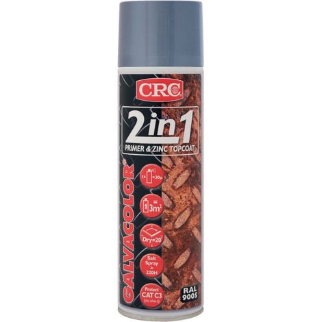 Antirouille GALVACOLOR 2-in-1 500 ml RAL 9005 noir (Par 12)