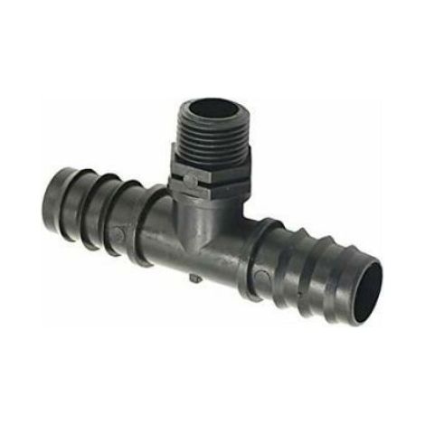 Tuyau D'Arrosage Connecteur T - 10 Pièces - Diviseur 2 Voies - Raccord Mâle 1/2 Pouces (25 mm) - Pour Système D'Irrigation Jardin Serre Verger (1/4)
