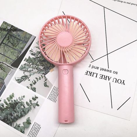 ventilateur  Main, Couleur Rose Petit Ventilateur Portable  3 Vitesses, Ventilateur  Main Rechargeable Par Usb, Ventilateur Personnel Fonctionnant (1/5)