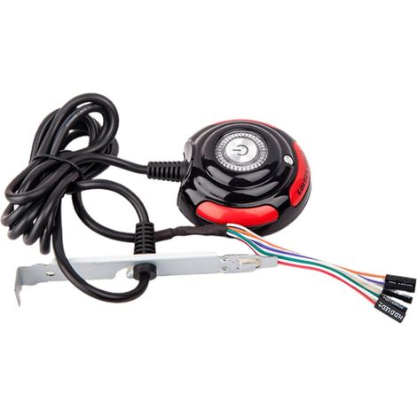 Interrupteur marche/arrêt pour PC avec bouton-poussoir ATX, câble de 160 cm, interrupteur de redémarrage (1/4)