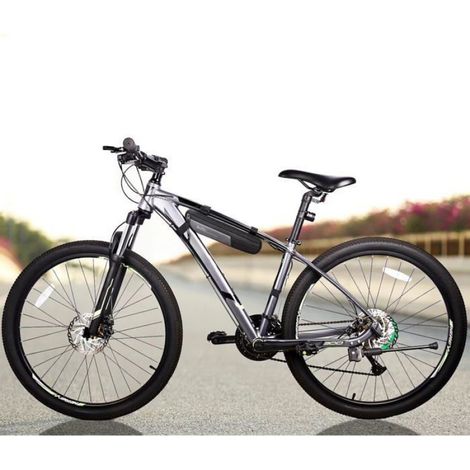 Sacoche De Cadre De Vélo Triangulaire Sous Le Tube Supérieur Avec Pochette En Filet 1.2L Pour Vtt Ebike Vélo De Route (1/4)