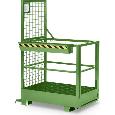 RR Industrietechnik Arbeitskorb Typ RAK-SLIM 800x800x1910mm RAL6011 Resedagrün