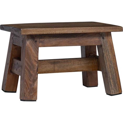 vidaXL Taburete Natural 30 x 20 x 20 cm Madera de Caoba (1/5)