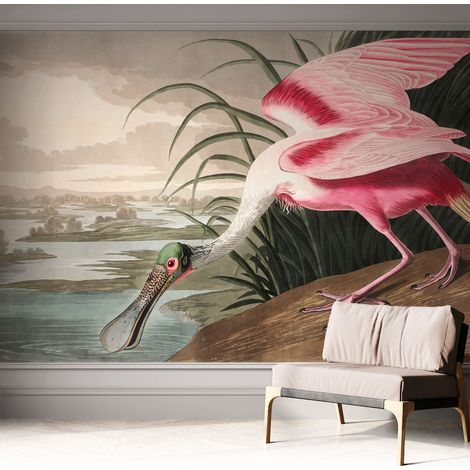 Selbstklebend Tapete - abwaschbar - Raumgestaltung Schlafzimmer Wohnzimmer Tapete Exotischer Vogel 312x219 cm (1/5)