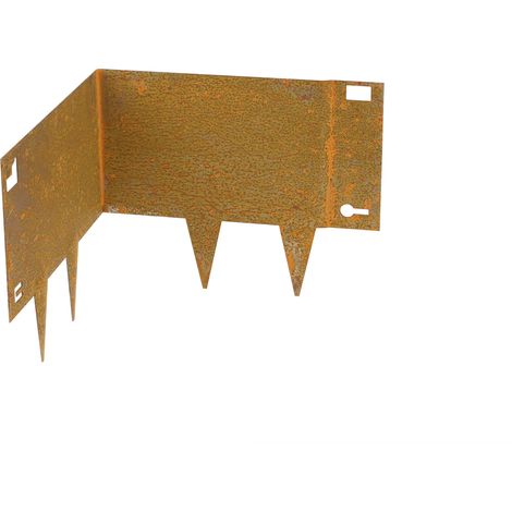 Bordure en acier corten à angle droit intérieur flexible 24 cm -