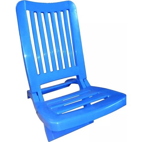 Trade Shop - 4er Set Strandstühle Liegestühle Meerblau Klappbar Kunststoff 023392 - (1/2)