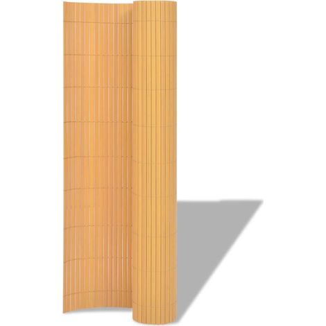 Clôture de jardin et écran d'intimité en PVC 90 x 300 cm, jaune, flexible, résistante aux UV et aux intempéries, pour balcon, terrasse et bordures (1/5)