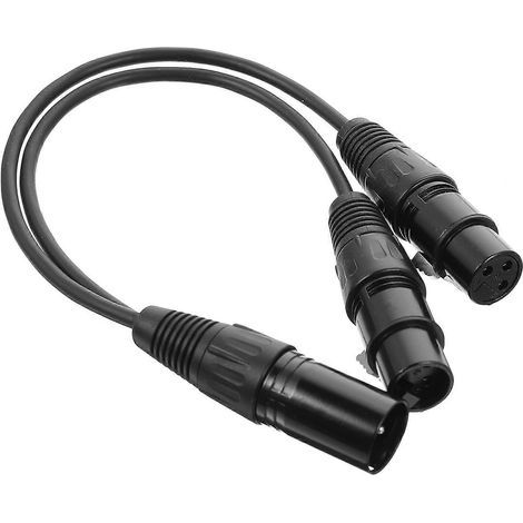 Cannon Head Bühnenmikrofonkabel, symmetrisch, Stecker/Buchse – 33,5 x 2 cm – Schwarz (1/4)