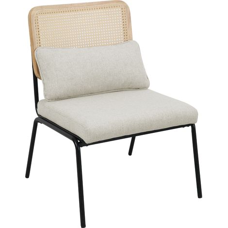 SVITA SVEA Loungesessel Rattansessel Retrosessel Rattan vintage Creme