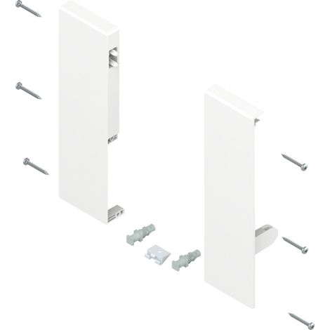 Blum Support frontal TANDEMBOX hauteur D pour tiroir à l'anglaise avec tringle simple gauche/droite pour TANDEMBOX antaro blanc soie (1/3)
