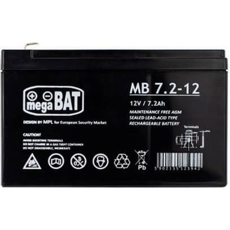 Batería de plomo-ácido de 12 V y 7 Ah para alimentación de cámaras trampa. (1/4)
