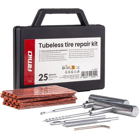 Schlauchloses Reifenreparaturset, 25-teilig, amio-04692 (1/5)