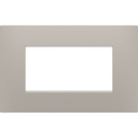 PLAQUE EGO RECTANGULAIRE 4P SABLE FONCÉ GEWISS GW16004DS (1/2)
