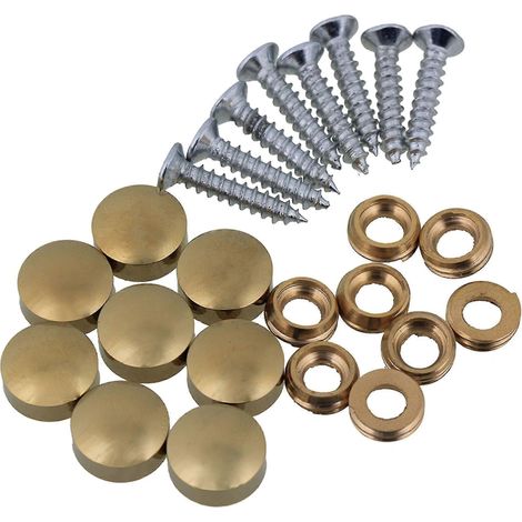 Lot de 8 vis décoratives rondes de 16 mm pour meubles, armoires et miroirs. (1/5)