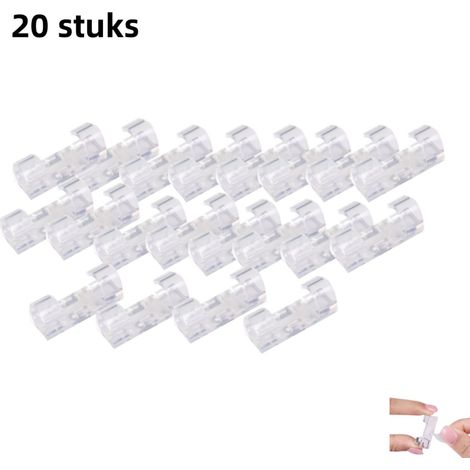 pièce - Organisateur de câbles transparent - Attache-câbles autocollante - Support de rangement pour câbles domestiques - Petit [transparent] 20 pièces (1/5)