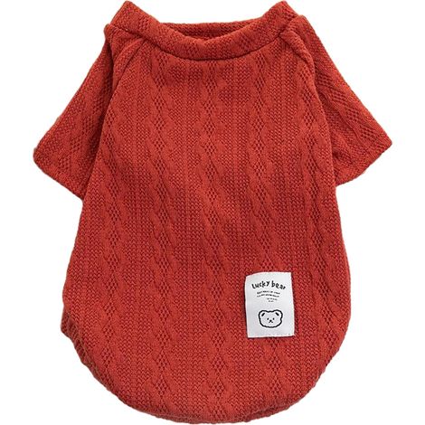 1 pull pour chien col roulé, en acrylique doux, taille XL, couleur jaune/rouge/rose, vêtements d'hiver pour chiens et chats (1/5)