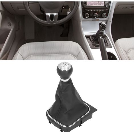 Integrierte Staubschutzkappe für den Schalthebel, kompatibel mit Volkswagen Golf 6 Jetta A5 (5-Gang), silberne Ausführung. (1/5)