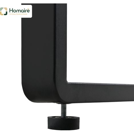 HOMAIRE Set de salon de jardin avec cadre en fer galvanisé, canapé 2 places, 2 chaises individuelles, table et accoudoirs décoratifs en bois, gris