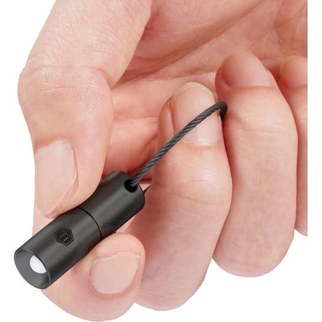KF03 Nano lampe de poche en titane, pile bouton LR44 100 lumens 5 W Lampe de poche porte-clés LED pour un transport quotidien (KF03 sablé)