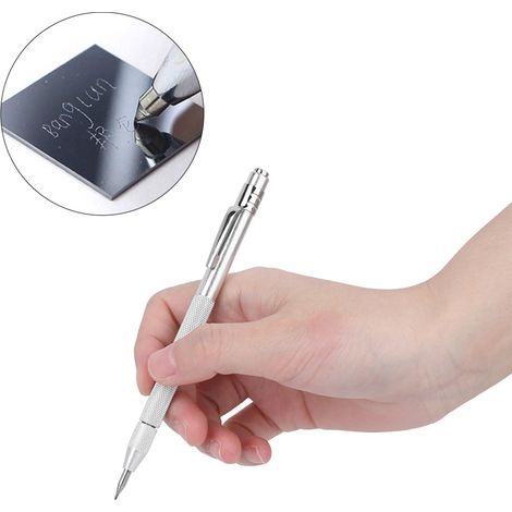 Stylo à écrire magnétique puissant en céramique, manche en aluminium moleté, pointe en carbure de tungstène (1/5)