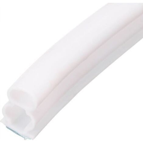 Gummidichtung für Türen und Fenster, 6 m (20 Fuß), D-förmig, für einen Spalt von 0,9 bis 1,1 cm (0,35 bis 0,45 Zoll), weiß
