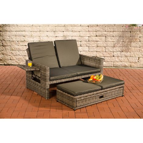 Polyrattan Sofa Ancona 5mm grau-meliert anthrazit (1/5)