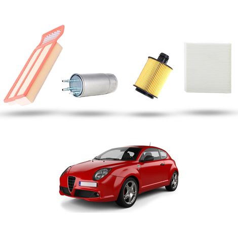 Kit Tagliando 4 filtri compatibile con Alfa Romeo Mito (955) 1,3 jtdm 62kw dal 2011 (1/5)