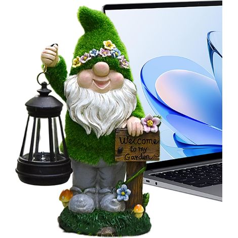 Garden Gnome Cute Solar Yard Gnomes mit Outdoor Bilder