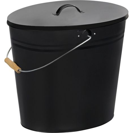 Ascheimer mit Deckel 24 l verzinkt Metalleimer Kohleeimer Aschetonne Kamineimer (1/3)