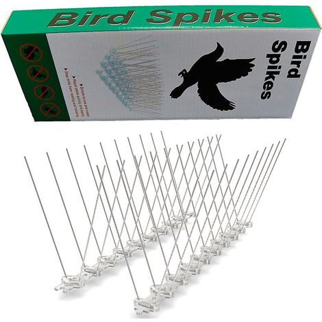 pics Anti Oiseaux Et Pigeons En Acier Inoxydable - Pics Anti Pigeons Pour Balcon Pour Le Balcon,le Toit Et Les Fentres, Pics De Protection Pour Pi (1/4)