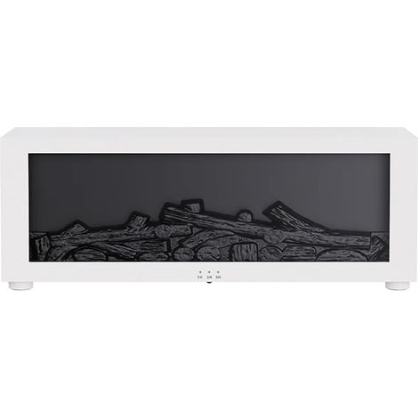 (Blanc) Diffuseur d'arômes de cheminée simulée, 150 ml, avec télécommande et fonction d'arrêt automatique lorsque le niveau d'eau est bas. (1/5)