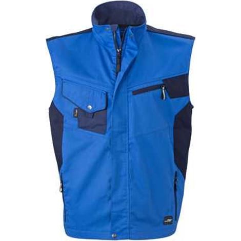 James & Nicholson Workwear Weste JN822 Gr. 5XL royal/navy (1/5)