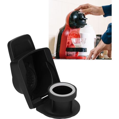 Wiederverwendbarer Kapseladapter für Kaffeemaschinen, Kapselkonverter, Zubehör für Kaffeemaschinen zu Hause, schwarz (1/5)