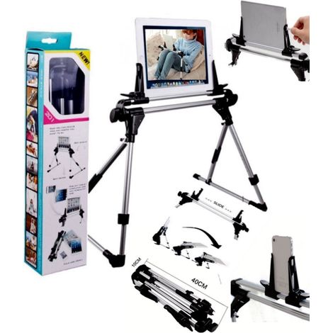 TRADE SHOP - Stand Supporto Multiuso Regolabile Tavolo Letto Scrivania Ipad Tablet Andorid Pc -
