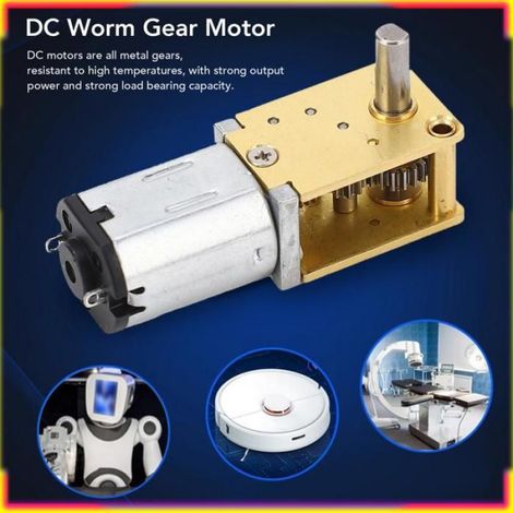 1 Moteur réducteur micro turbo, DC 3V, arbre unique, engrenage métal, support fixe, robot automobile (1/5)