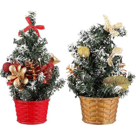 Décoration compatible avec petit sapin de Noël - 2 pièces - Ornements de table de Noël (1/5)