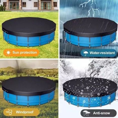Housse de piscine - couverture protectrice anti-feuilles (1/5)