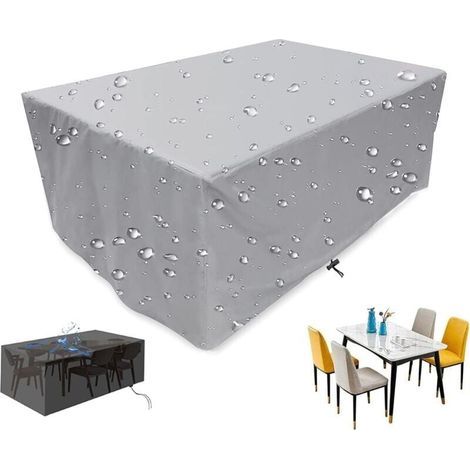 Promotion, Housse Salon de Jardin, Housse de Protection pour Meuble Table Chaise, Étanche Tissu Oxford 210D Extérieur Bâche, Anti-UV Intempérie Vent Pluie, Housse de Meuble, pour Patio Jardin - 909090 (1/5)
