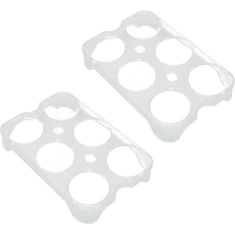 Lot de 2 supports à œufs, capacité totale de 12 compartiments, plastique transparent, robuste, durable et léger, boîte de conservation pour œufs au réfrigérateur (1/5)