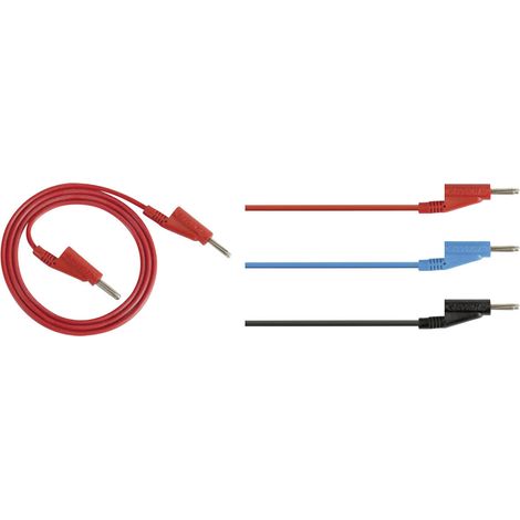 Rohde & Schwarz HZ10R Messleitungs-Set Lamellenstecker 4 mm Lamellenstecker 4 mm 1.00 m Rot 1 St.
